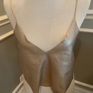 Zara Trafuluc Faux Leather top size s new with tag